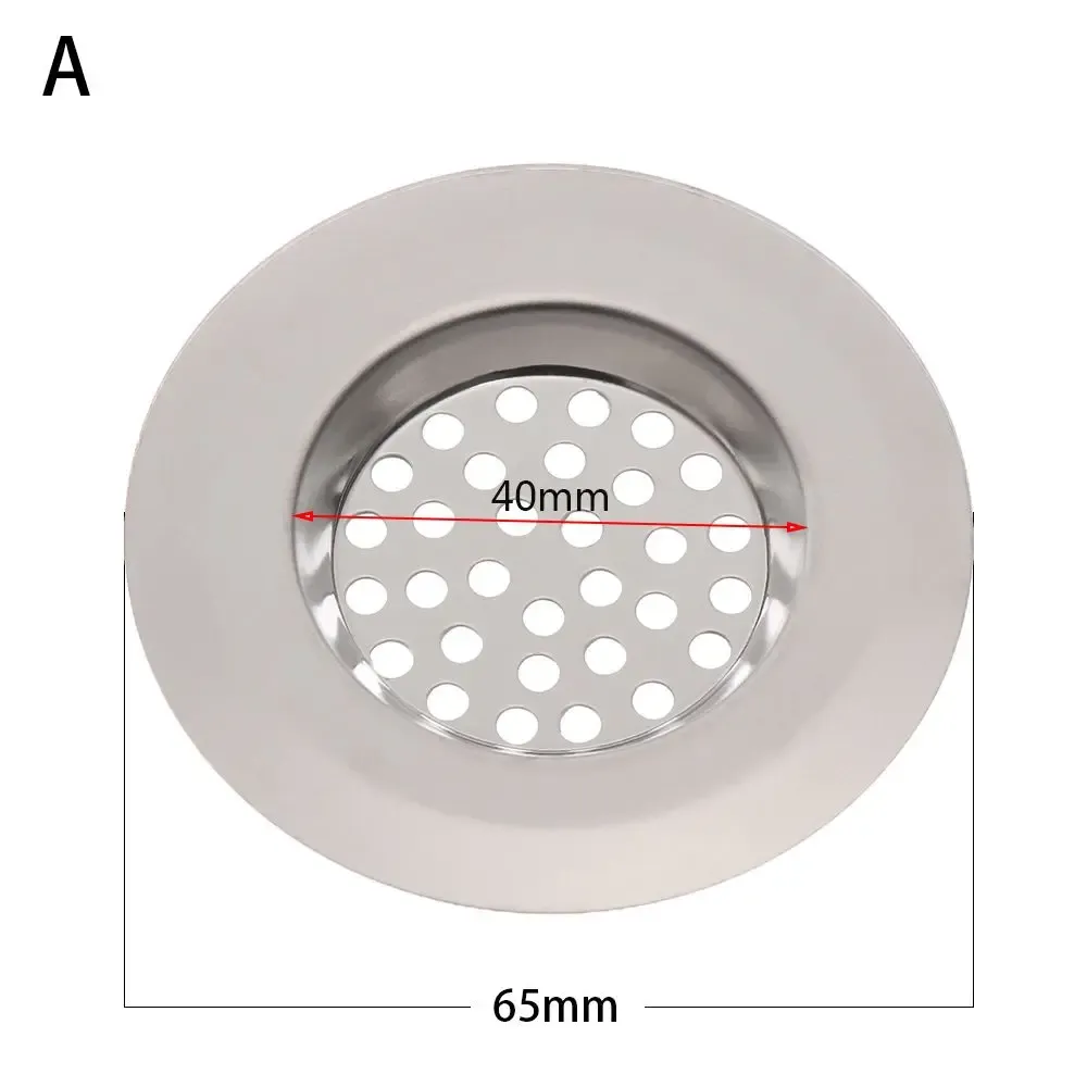 Filtre de vidange en acier inoxydable pour évier, piège à mailles pour cheveux et débris, 1 pièce 8