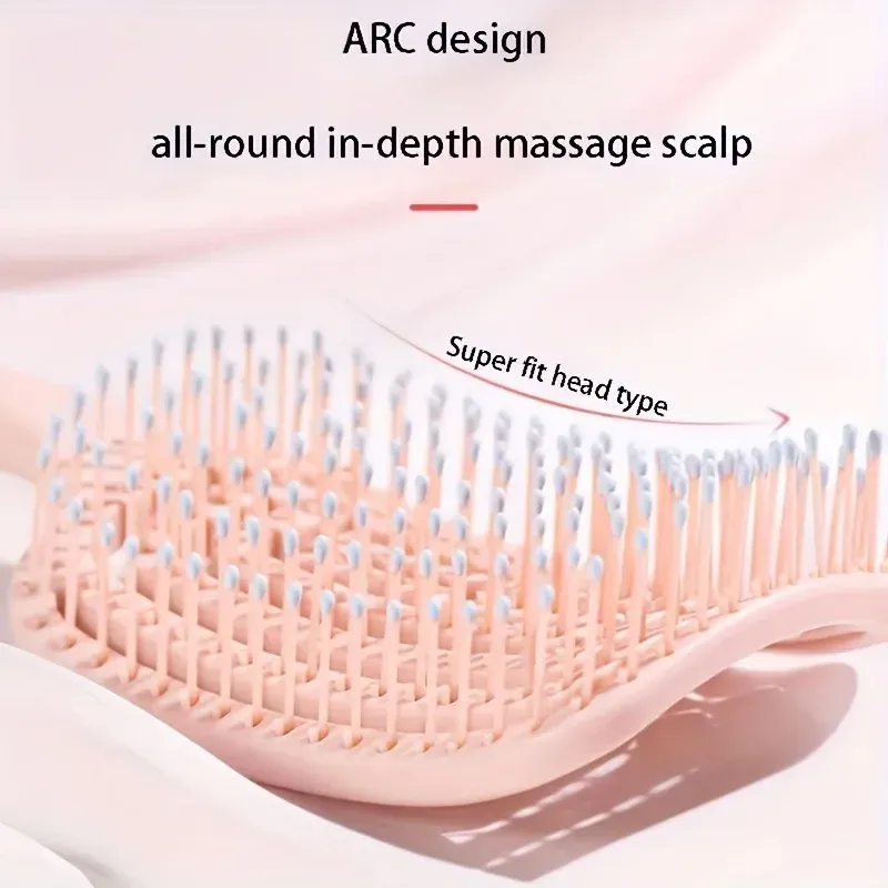 Peigne démêlant de massage pour cheveux WANMEI, à conception évidée, pour cheveux naturels et perruques 2