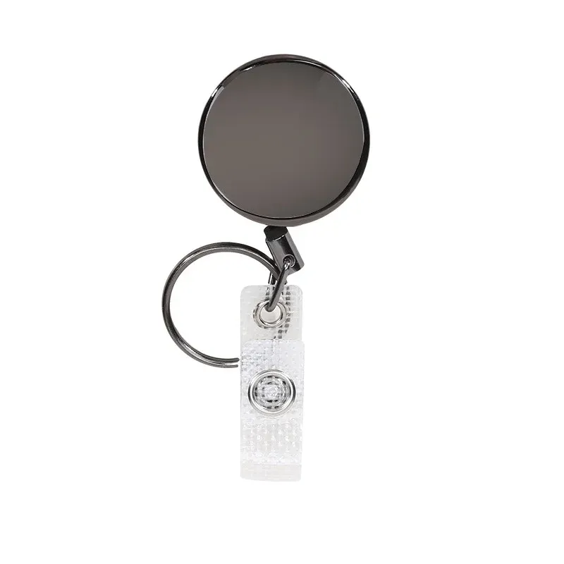 Mousqueton rétractable en métal robuste avec câble en acier renforcé de 28,3 pouces, pour porte-clés et porte-badge 11
