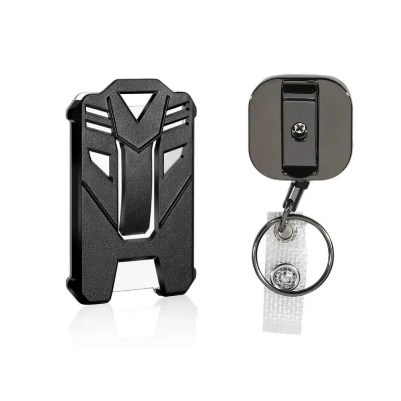 Mousqueton rétractable en métal robuste avec câble en acier renforcé de 28,3 pouces, pour porte-clés et porte-badge 8