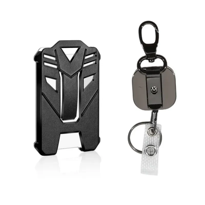 Mousqueton rétractable en métal robuste avec câble en acier renforcé de 28,3 pouces, pour porte-clés et porte-badge 17