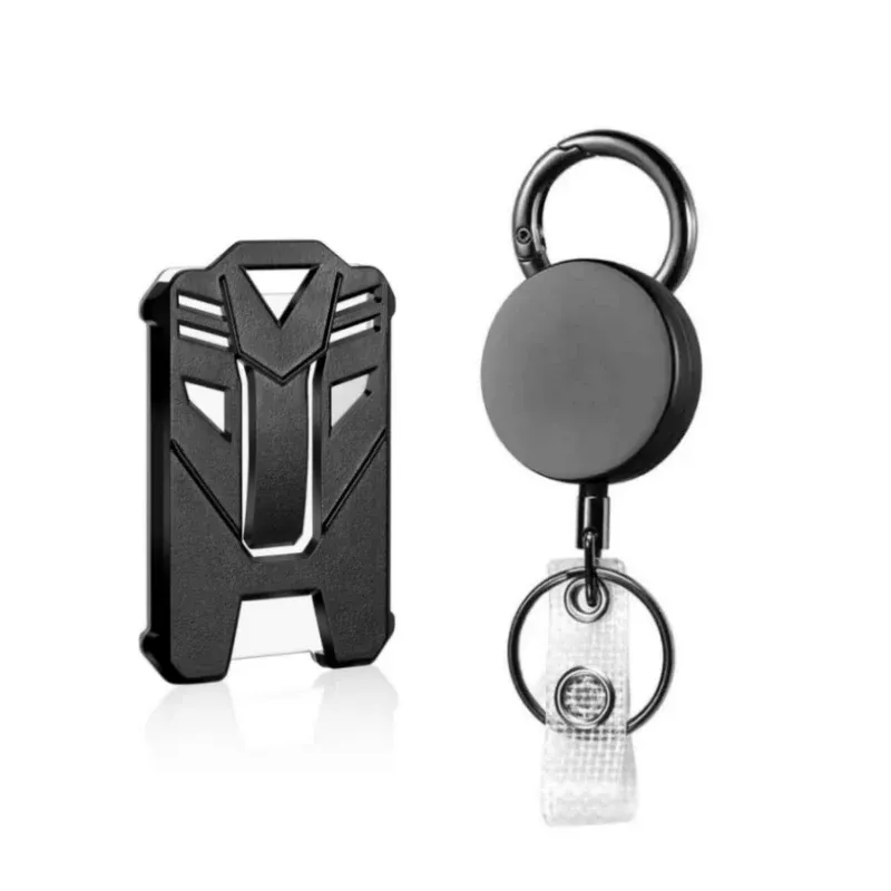 Mousqueton rétractable en métal robuste avec câble en acier renforcé de 28,3 pouces, pour porte-clés et porte-badge 15