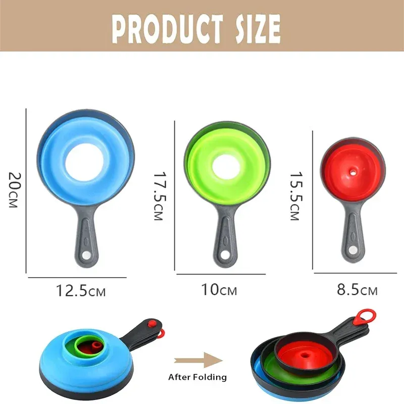 Entonnoirs de cuisine en silicone