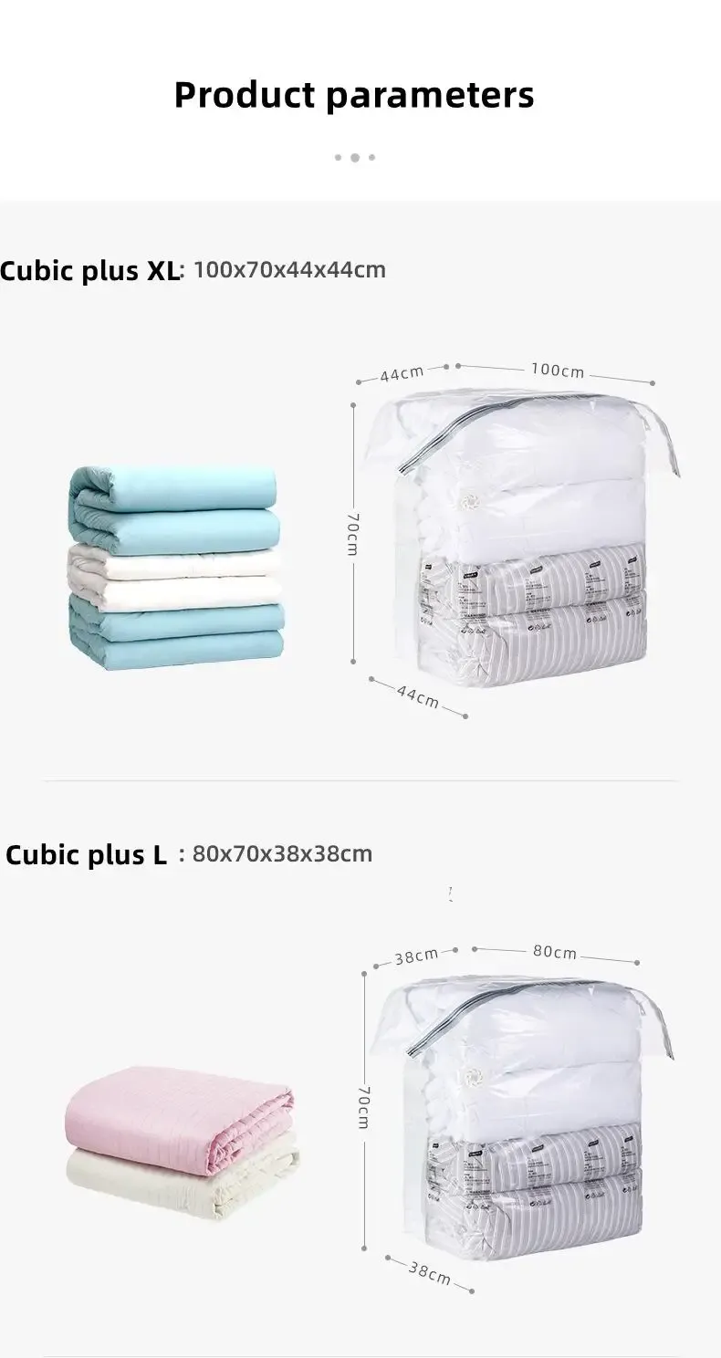 Sac de rangement sous vide breveté, idéal pour les voyages