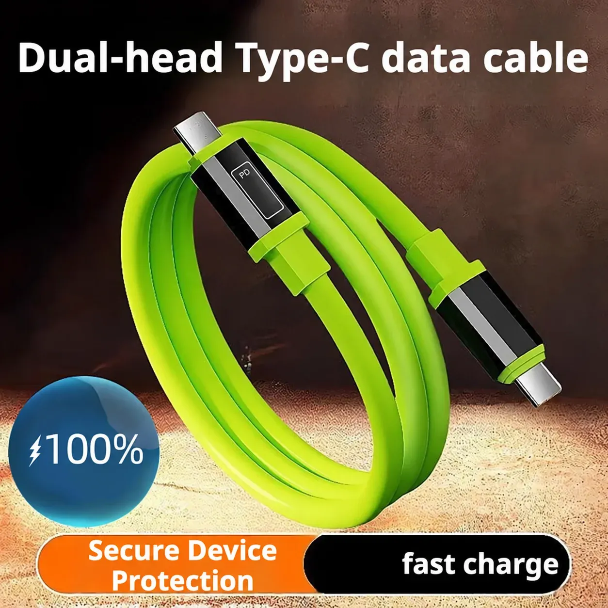 Câble de charge rapide USB-C vue d'ensemble