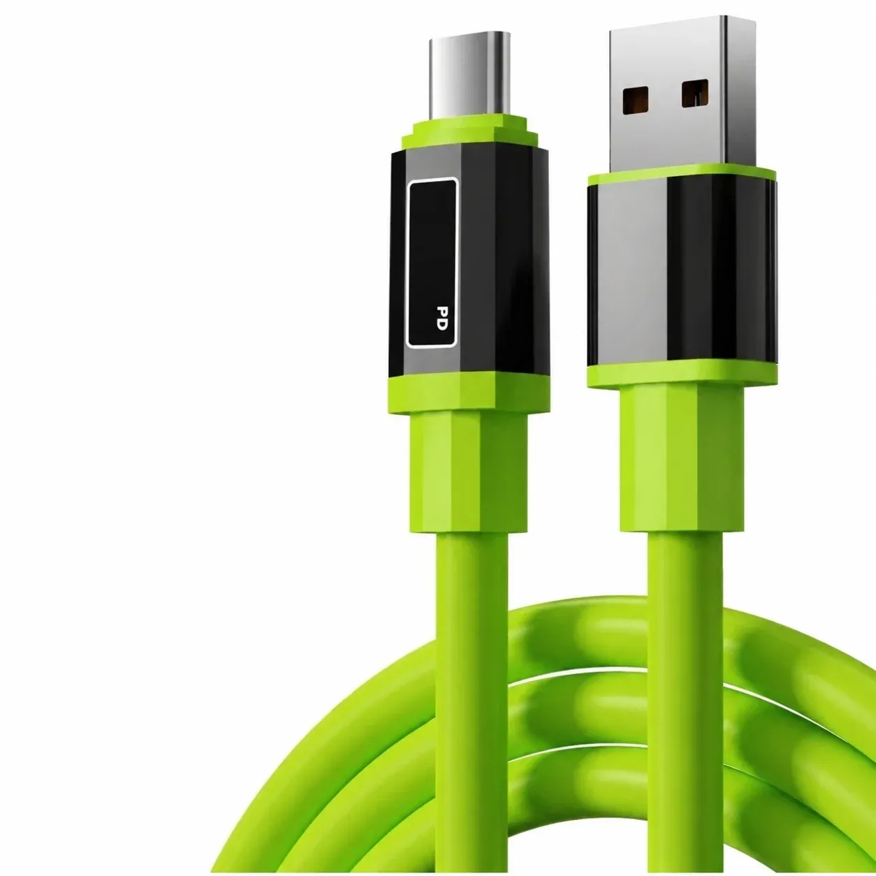 Câble USB-C en contexte d'usage