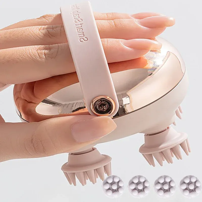 Masseur électrique rechargeable et étanche pour le cuir chevelu, avec 4 griffes de massage pour la détente du corps, du cou, du dos et des animaux de compagnie 3