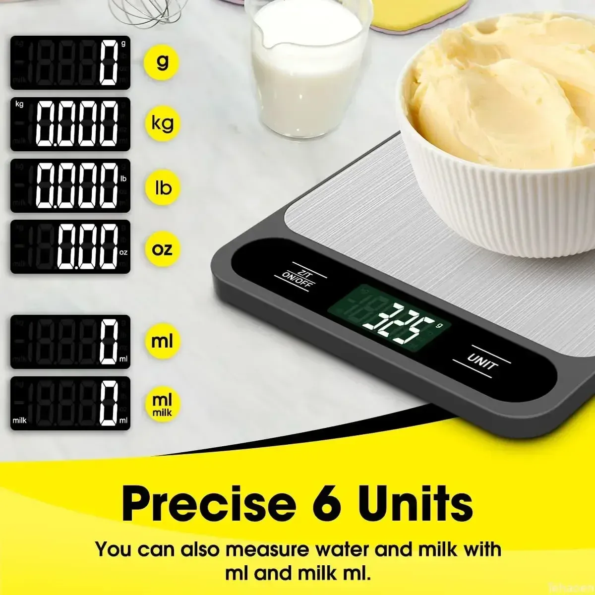 Balance de cuisine numérique intelligente et étanche, pour la pâtisserie et la cuisine 4