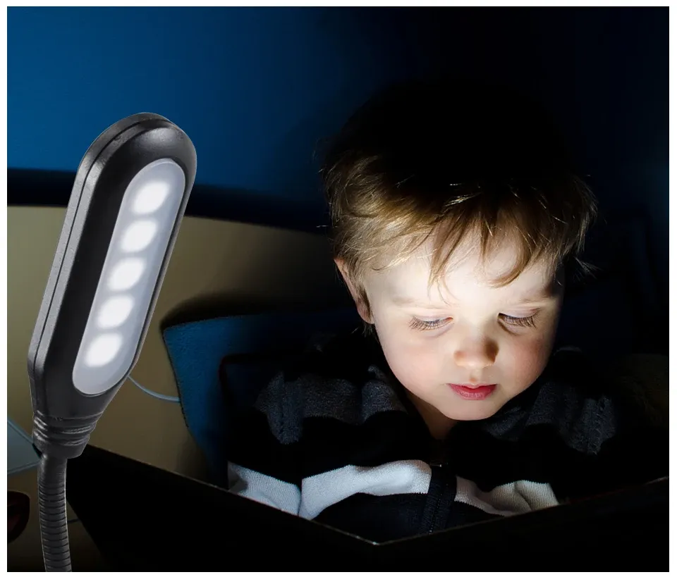 Lampe de livre LED, lumière ciblée sur la page