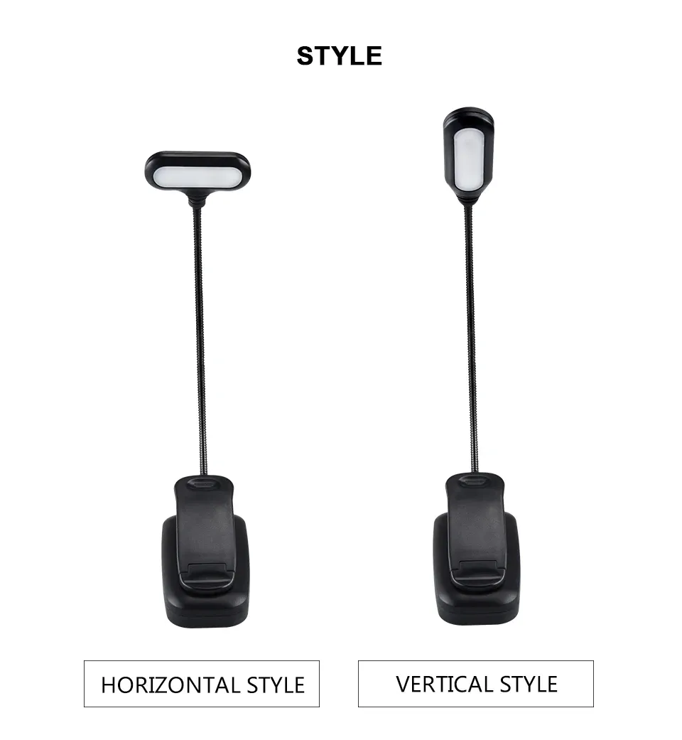 Lampe de livre LED, vue d'ensemble du produit