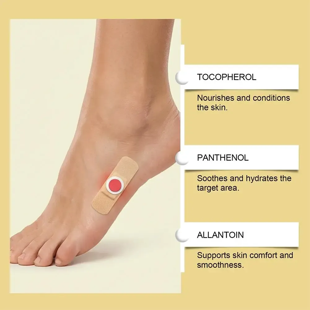 Coussinets appliqués sur le talon