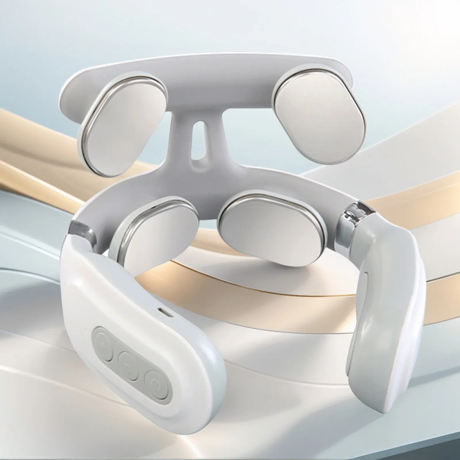 Masseur cervical intelligent 4 têtes, masseur de nuque et d'épaules à chaleur thermique, masseur électrique rechargeable par USB, mixte, 2025 4