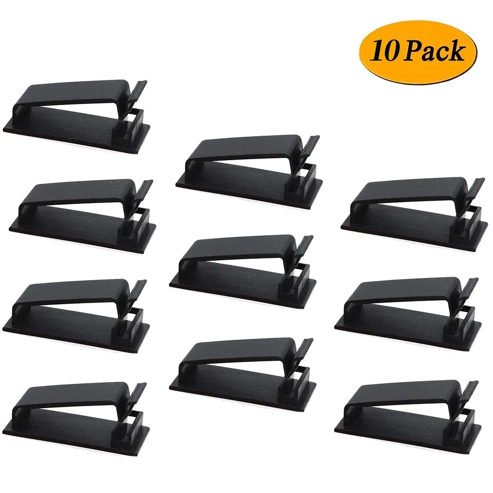 Organisateur de câbles auto-adhésifs, lot de 10, 20 ou 50 pièces, clips de gestion de câbles USB, support mural pour câbles de voiture et de maison, enrouleur de fil de chargement 8