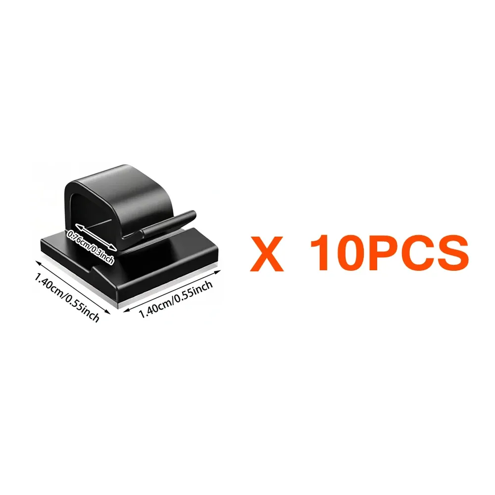 Organisateur de câbles auto-adhésifs, lot de 10, 20 ou 50 pièces, clips de gestion de câbles USB, support mural pour câbles de voiture et de maison, enrouleur de fil de chargement 14
