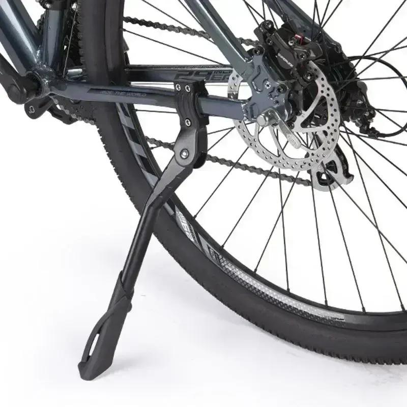 Béquille de vélo réglable en alliage d'aluminium, pour VTT, vélo de neige, vélo pliant et vélo électrique, support latéral pour roues de 22 à 29 pouces 2