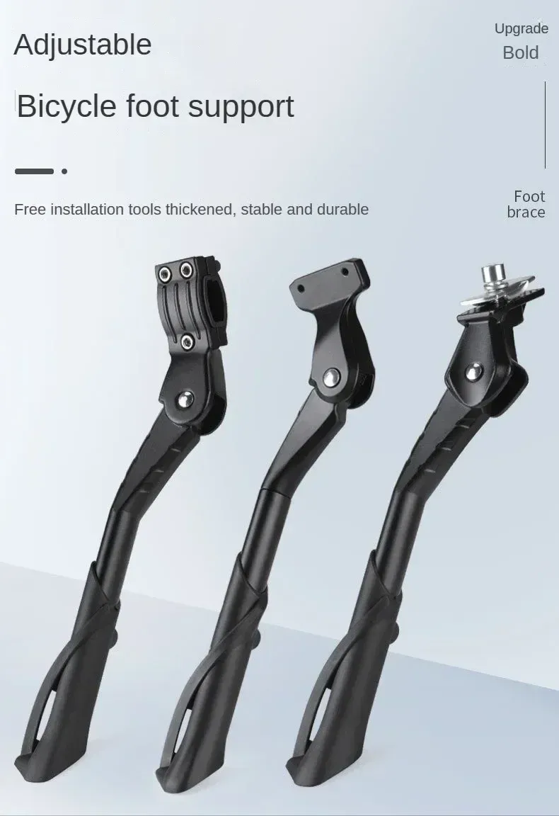 Béquille de vélo réglable en alliage d'aluminium, vue d'ensemble