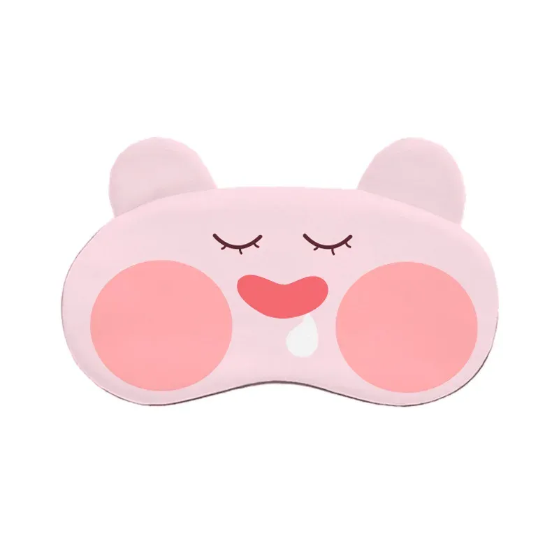 Masque pour les yeux mignon style dessin animé, confortable, bloque la lumière, soulage la fatigue oculaire, réglable 16