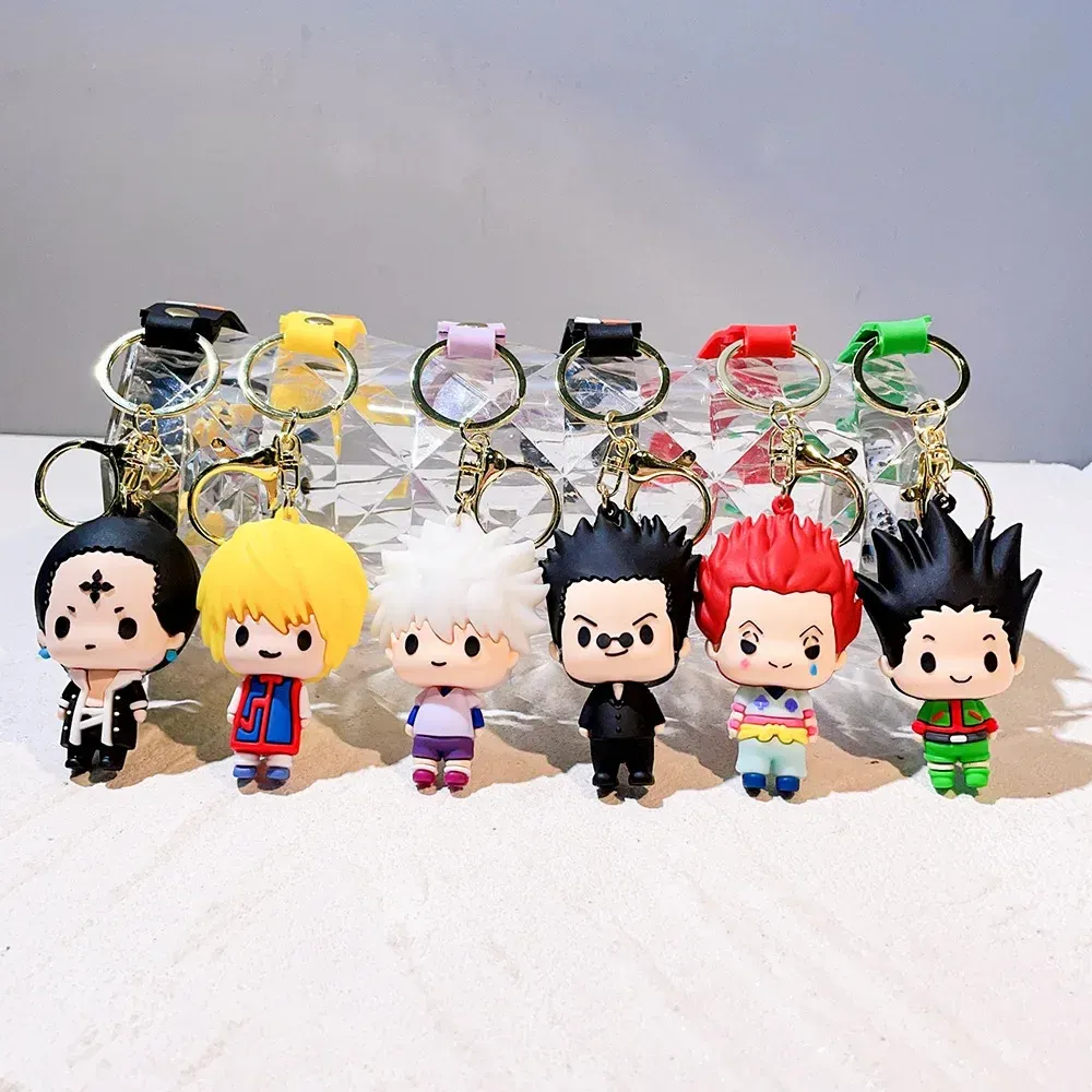 Porte-clés Hunter x Hunter Killua et Kurapika, pendentif en résine, accessoire de sac et de voiture 2