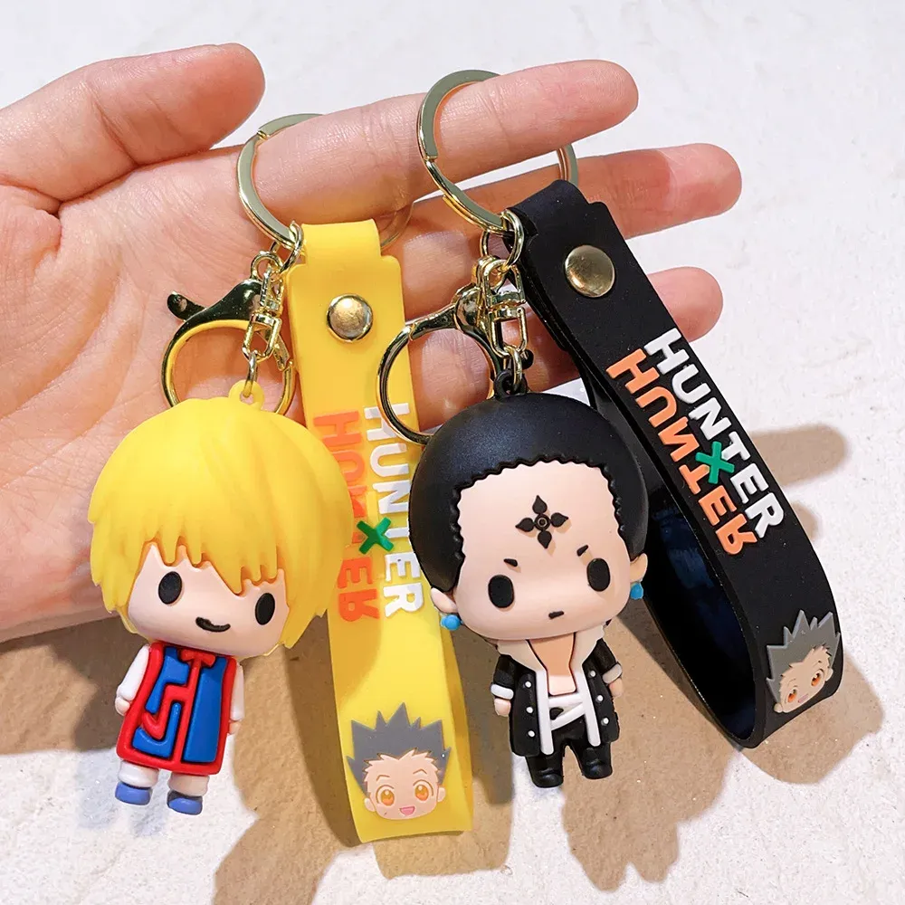 Porte-clés Hunter x Hunter Killua et Kurapika, pendentif en résine, accessoire de sac et de voiture 3