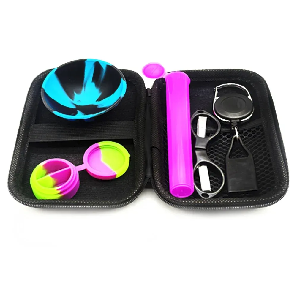 Ensemble de conteneurs antiadhésifs en silicone comprenant pots, ciseaux, bol et boîte de rangement cadeau