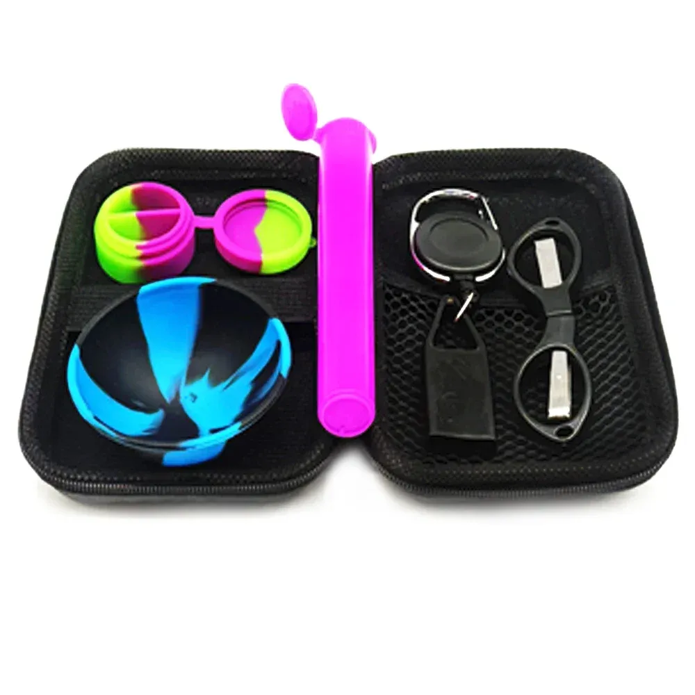 Boîte de rangement en silicone avec accessoires