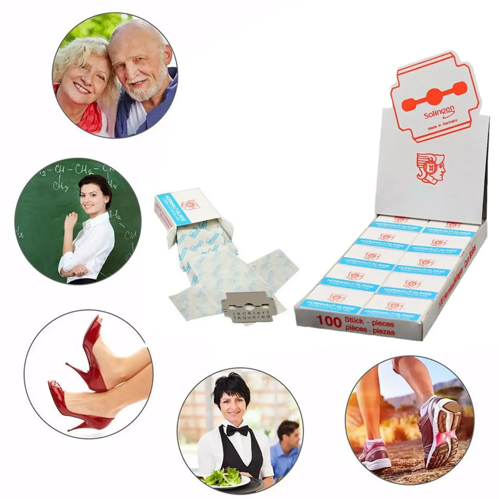 Lames de rechange pour soins des pieds