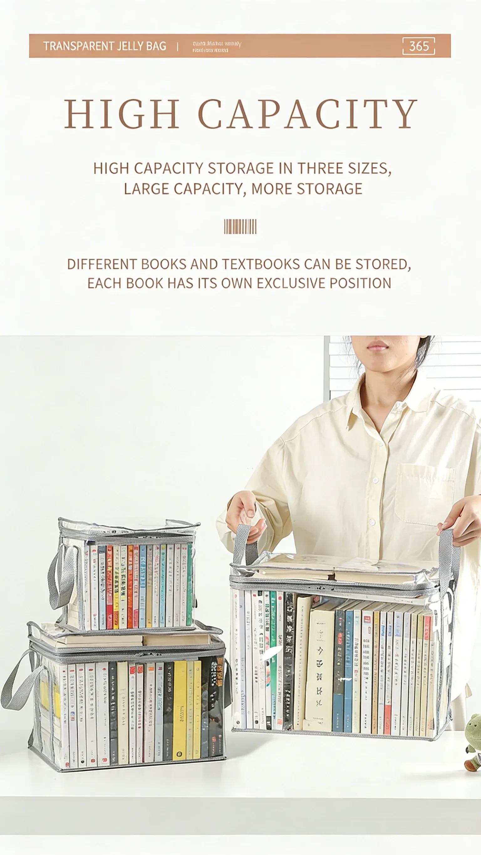Boîte à livres pliable, finition transparente