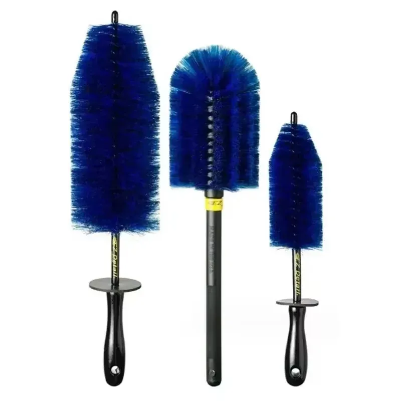 Brosse multifonction de nettoyage pour jantes, manche long et souple, microfibre pour moyeux et pneus, outil de lavage auto et moto 2