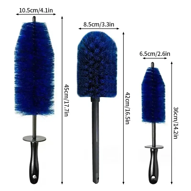 Brosse multifonction de nettoyage pour jantes, manche long et souple, microfibre pour moyeux et pneus, outil de lavage auto et moto 6