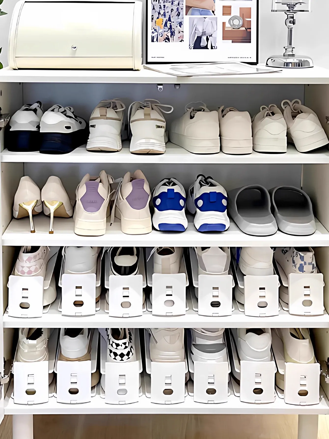 Étagère à chaussures extensible en situation