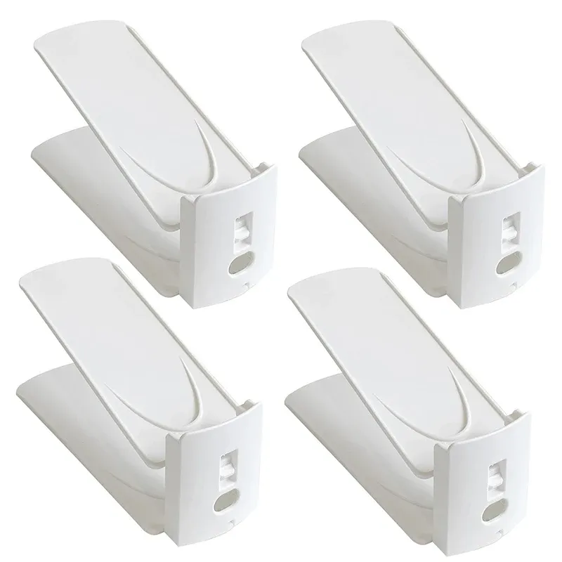 Étagère à chaussures compacte et extensible à 2 niveaux, réglable, pour placard, montage facile (lot de 2, 4 ou 8) 7