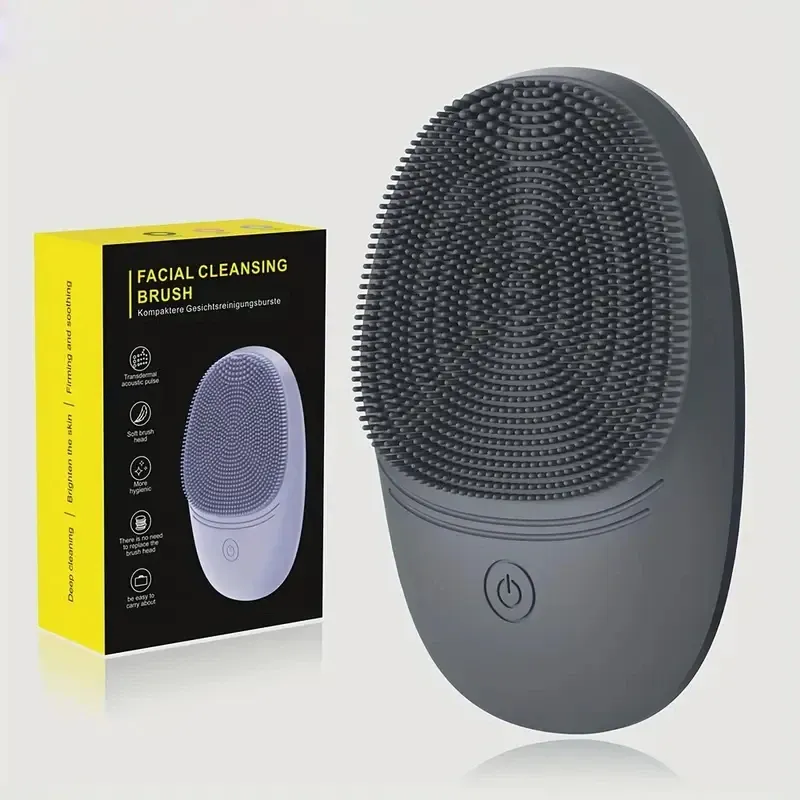 Brosse nettoyante faciale électrique en silicone souple, brosse nettoyante à vibrations soniques, nettoyage en profondeur 9