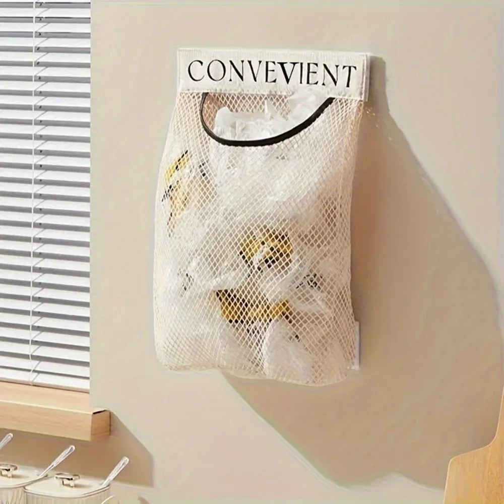 Organisateur mural pour sacs plastiques réutilisable, 1 pièce, rangement de cuisine 6