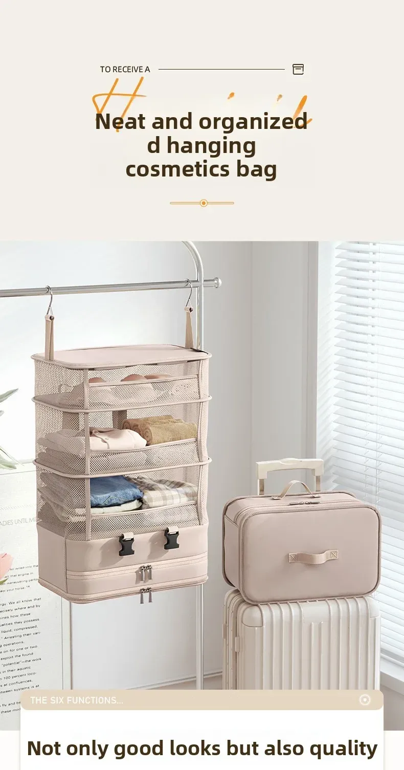 Sac de rangement suspendu pliable, vue d'ensemble