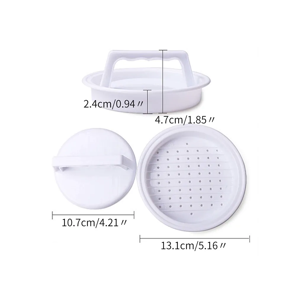 Presse à hamburger en plastique, 1 pièce, pour viande farcie, grill, fête, barbecue, moule, outil de cuisine 4