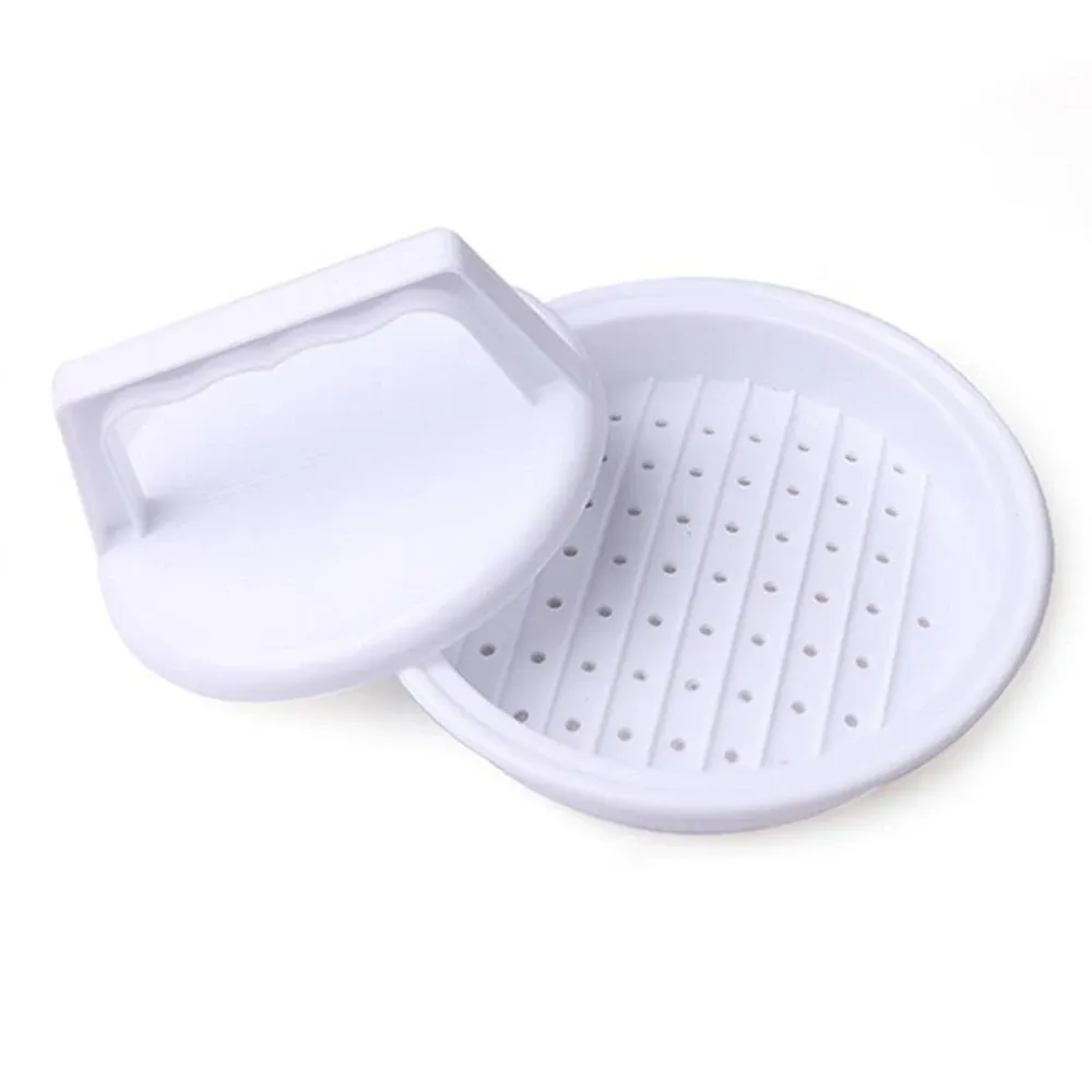 Presse à hamburger en plastique, 1 pièce, pour viande farcie, grill, fête, barbecue, moule, outil de cuisine 7