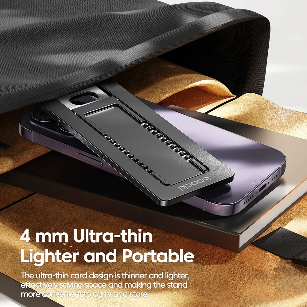 Support de téléphone portable pliable universel, support fin et léger pour iPhone 14, 13, Samsung S22, Xiaomi, support de bureau 3