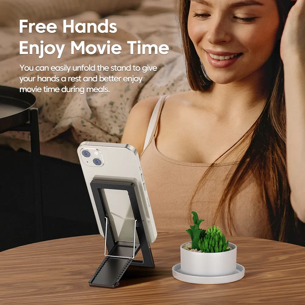Support de téléphone portable pliable universel, support fin et léger pour iPhone 14, 13, Samsung S22, Xiaomi, support de bureau 5