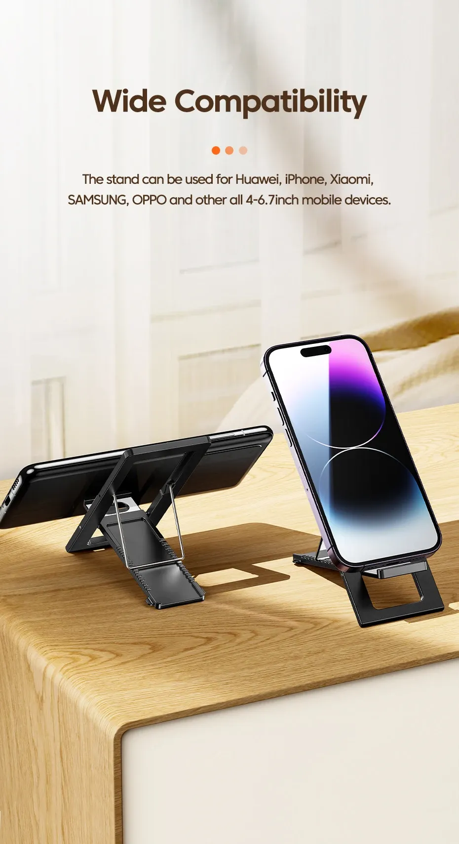 Support de téléphone en utilisation quotidienne