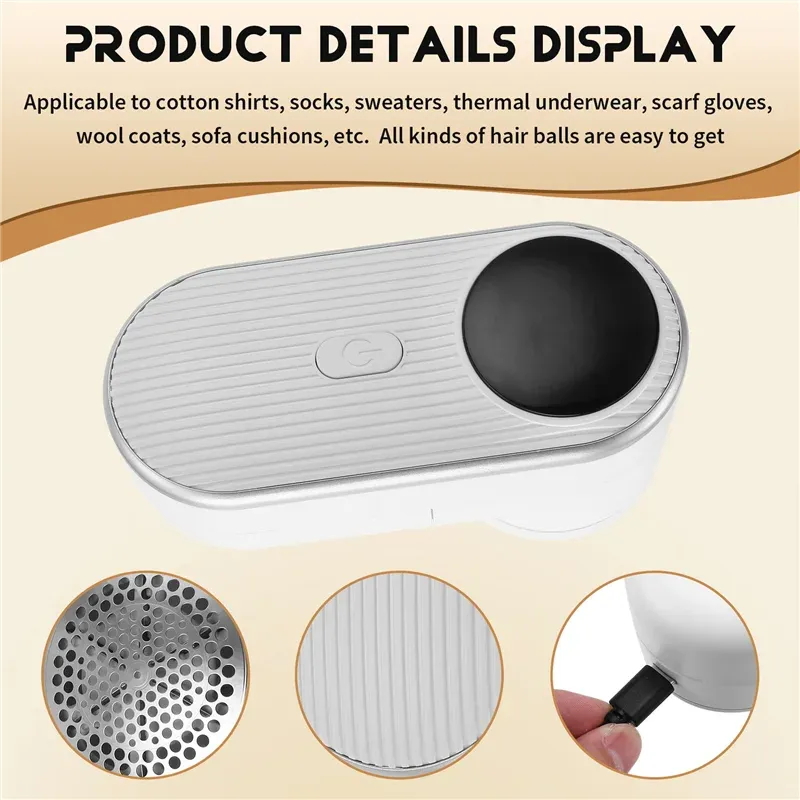 Rasoir anti-bouloches portable rechargeable pour vêtements et pulls 5