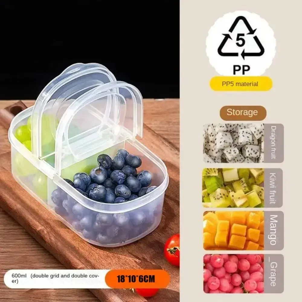 Boîte de rangement rectangulaire en plastique scellée pour réfrigérateur, portable, avec couvercle, sûre pour les condiments et plusieurs types d'aliments 7