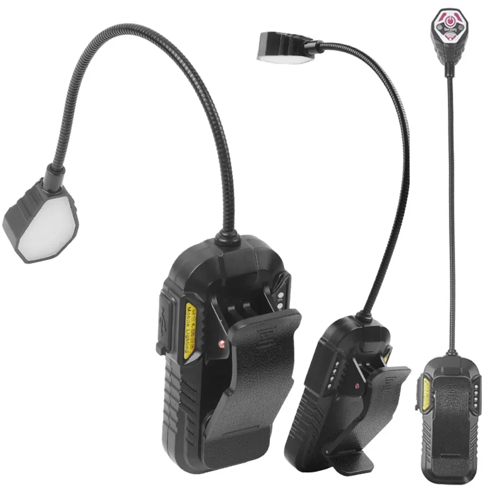 Lampe de lecture rechargeable à pince avec capteur de mouvement, étanche, idéale pour le camping et la pêche