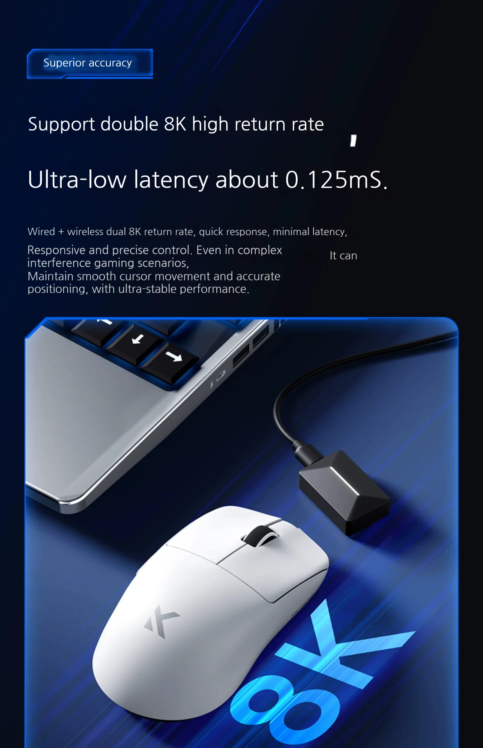 Souris MCHOSE L7 Ultra+ dans son environnement