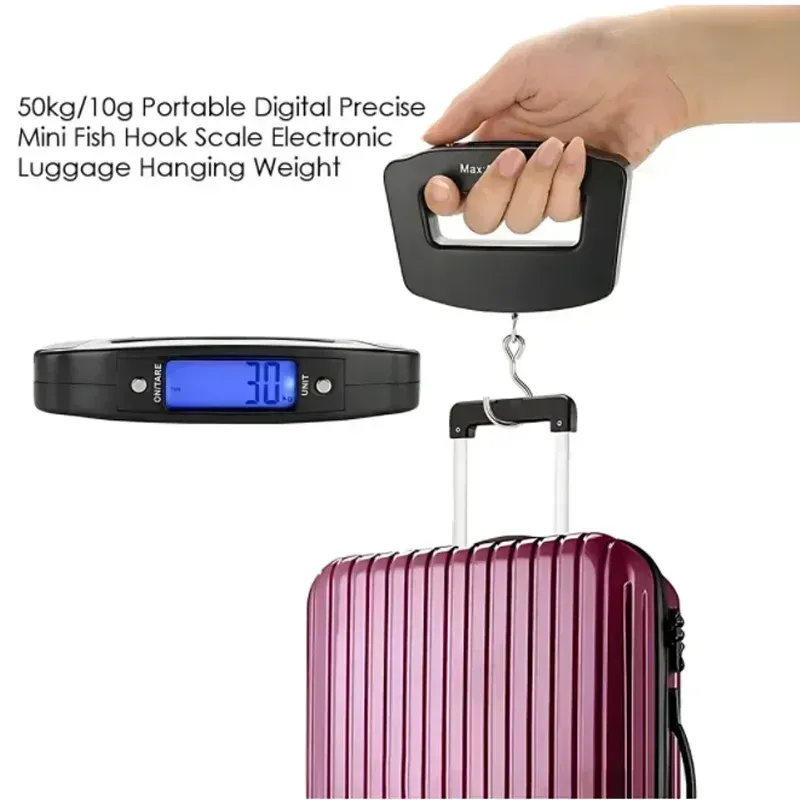 Balance à bagages numérique, vue rapprochée