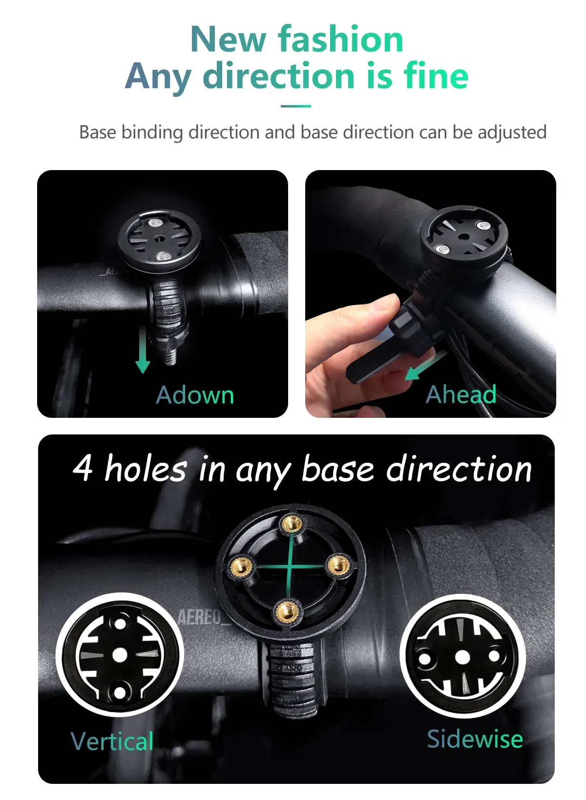 Support de fixation pour ordinateur de vélo GPS avec compteur installé