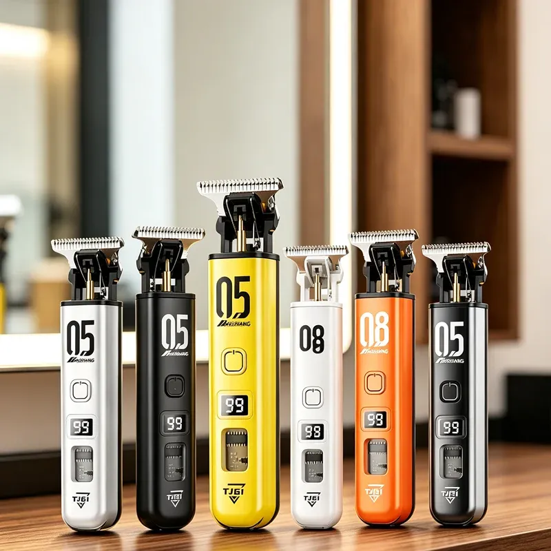 Tondeuse électrique rétro T9 sans fil, rasoir barbier rechargeable par USB, portable, pour hommes 1