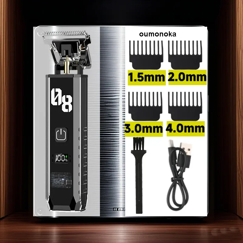 Tondeuse électrique rétro T9 sans fil, rasoir barbier rechargeable par USB, portable, pour hommes 9
