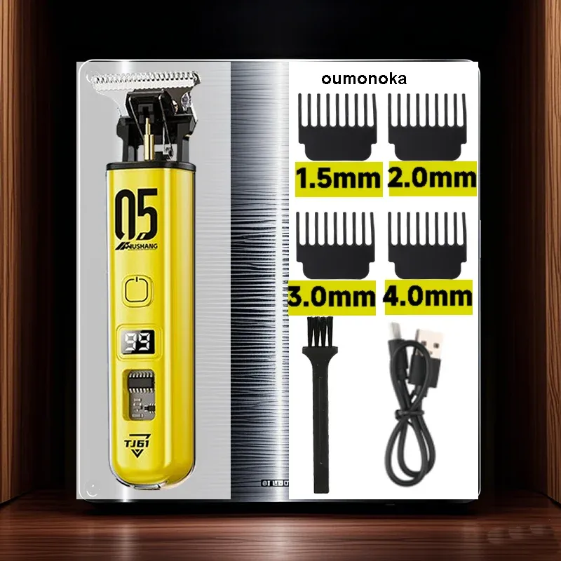 Tondeuse électrique rétro T9 sans fil, rasoir barbier rechargeable par USB, portable, pour hommes 10