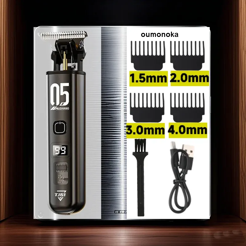 Tondeuse électrique rétro T9 sans fil, rasoir barbier rechargeable par USB, portable, pour hommes 11