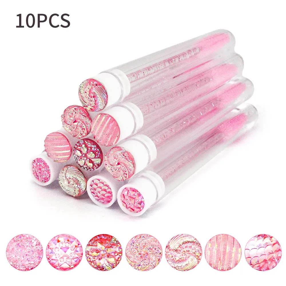 Brosses à cils jetables avec tubes réutilisables anti-poussière, lot de 10 ou 50 24